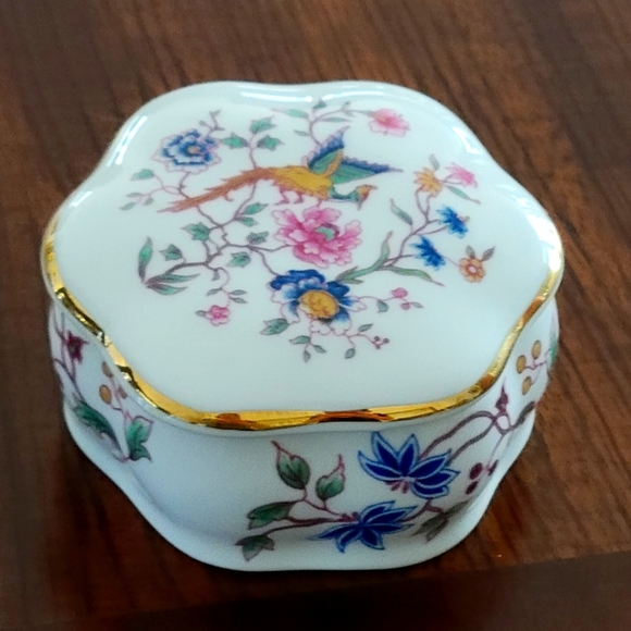 VINTAGE HAMMERSLEY ENGLAND TRINKET BOX - Picture 1 of 7